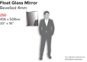 Bevelled Glass Mirror 4mm 406 x 508mm